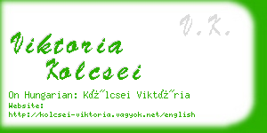 viktoria kolcsei business card